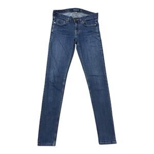 Patagonia Jeans Women's 27 Medium Wash Blue Denim Cotton Starching Skinny